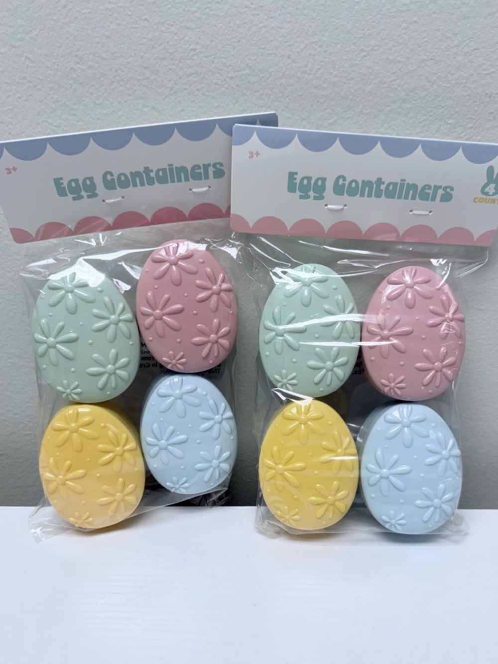 New Target Bullseye Playground Set of 8 Pastel Floral Egg Shaped Containers